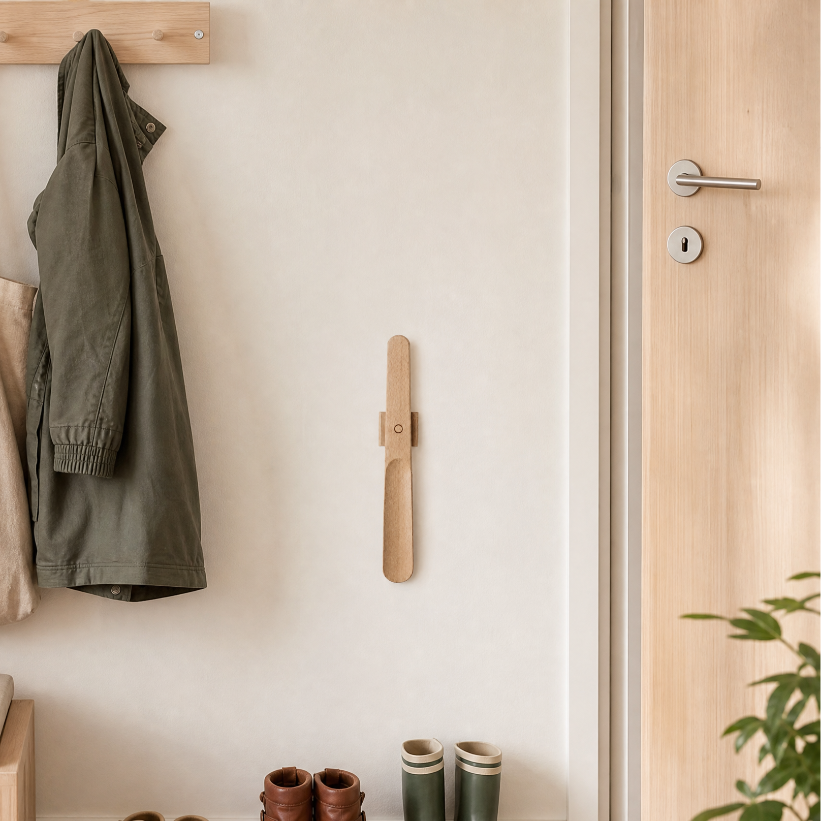 Milo Magnetyczna Łyżka do Butów dla Dzieci | Lite Drewno Bukowe, Skandynawski Design 0