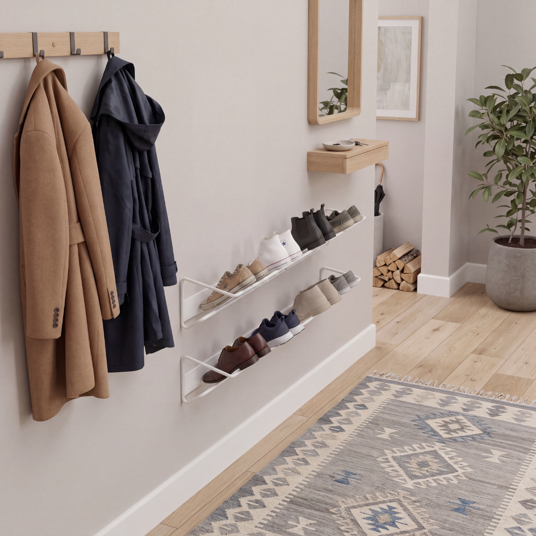 Nexa Nordic Rail | Stojak na buty, żelazo, montowany na ścianie 7